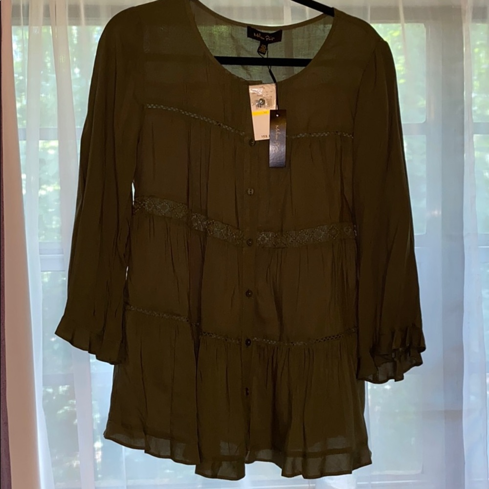New with tag Melissa Paige olive green tunic